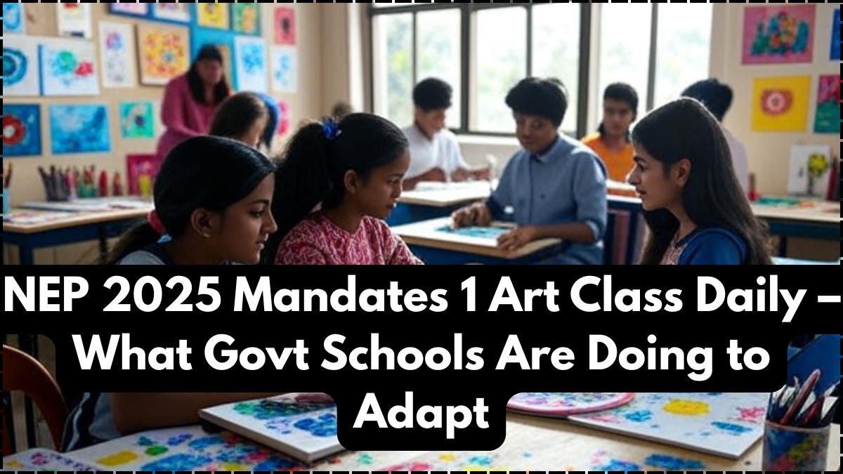 NEP 2025 Mandates 1 Art Class Daily – What Govt Schools Are Doing to Adapt